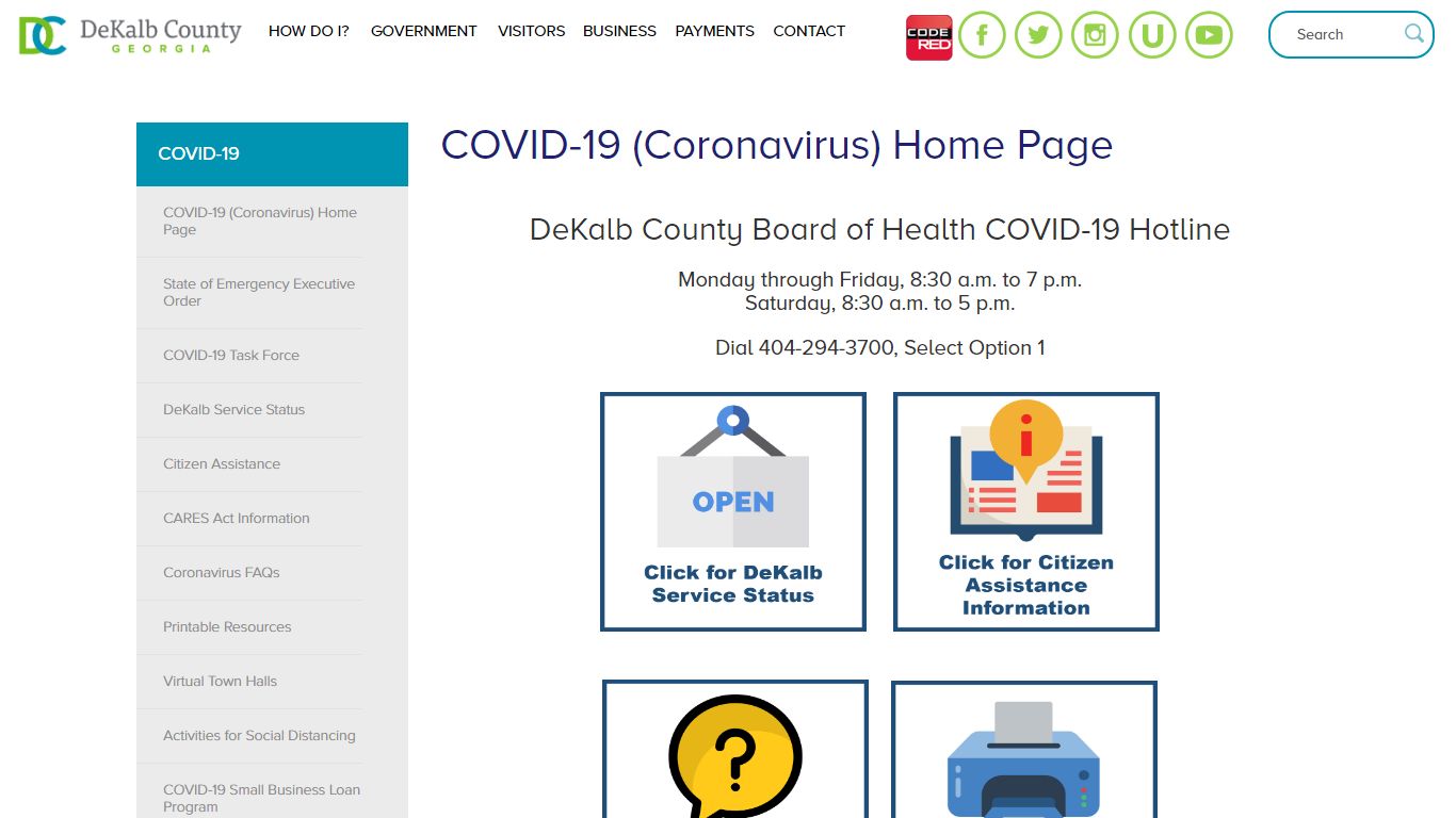 COVID-19 (Coronavirus) Home Page | DeKalb County GA